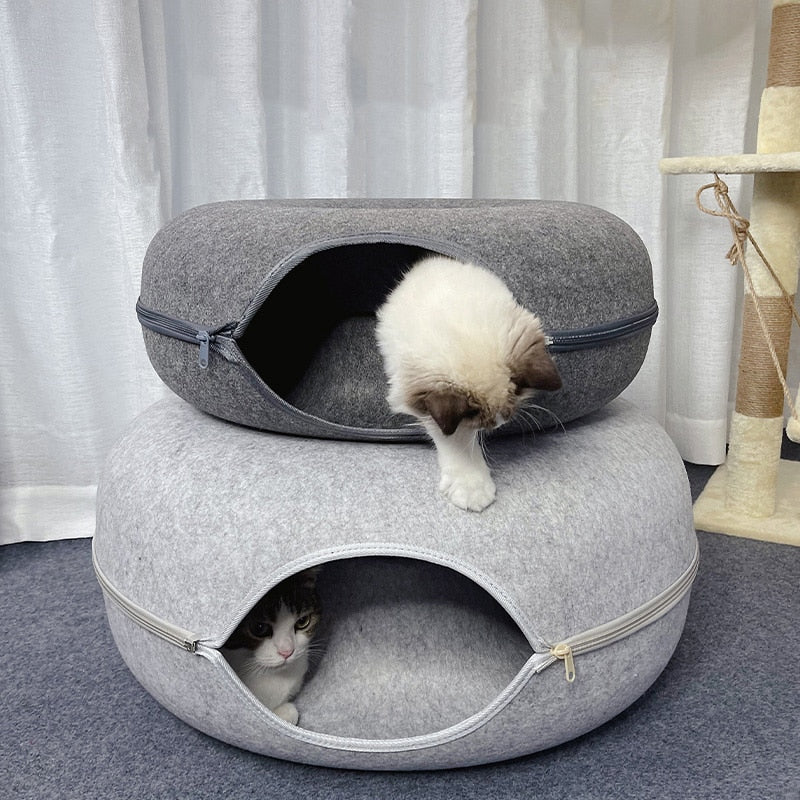Ciambella tunnel zip per gatti-Spoiledpets